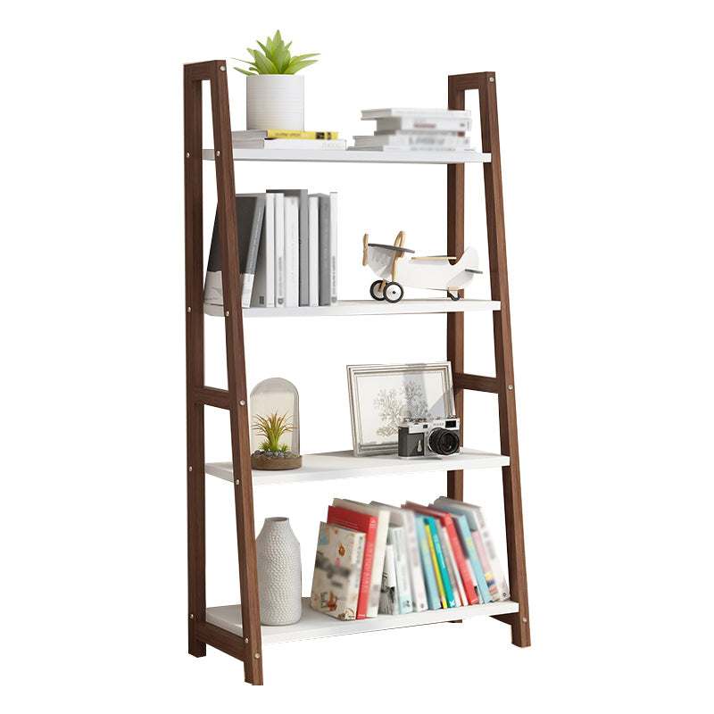 Scandinavian Style Bookshelf Open Back Bookcase for Study Room and Office 23.6"L x 11.8"W x 43.3"H Brown Clearhalo 'Bookcases' 'furn' 'furn_bookcases' 'Furniture' 'furniture_bookcases' 'kitchen' 'kitchen_bookcases' 'Living Room Furniture' 'Office Furniture' 4750625