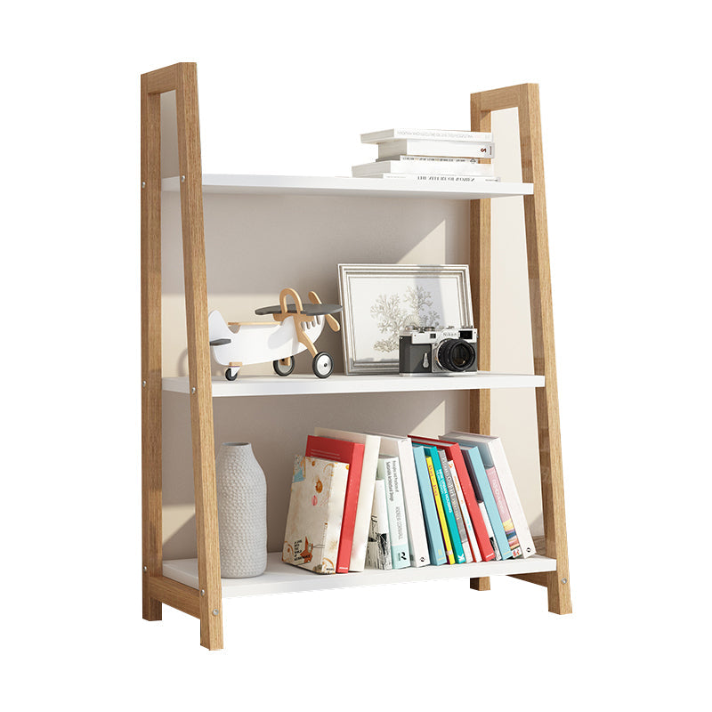 Scandinavian Style Bookshelf Open Back Bookcase for Study Room and Office 23.6"L x 11.8"W x 35.4"H Natural Clearhalo 'Bookcases' 'furn' 'furn_bookcases' 'Furniture' 'furniture_bookcases' 'kitchen' 'kitchen_bookcases' 'Living Room Furniture' 'Office Furniture' 4750627