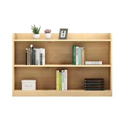 Closed Back Bookshelf Solid Wood Contemporary Style Natural Bookcase for Office 23.6"L x 9.4"W x 34.6"H Clearhalo 'Bookcases' 'Furniture' 'furniture_bookcases' 'kitchen' 'kitchen_bookcases' 'Living Room Furniture' 'Office Furniture' 4750638