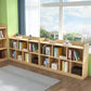 Closed Back Bookshelf Solid Wood Contemporary Style Natural Bookcase for Office Clearhalo 'Bookcases' 'Furniture' 'furniture_bookcases' 'kitchen' 'kitchen_bookcases' 'Living Room Furniture' 'Office Furniture' 4750639