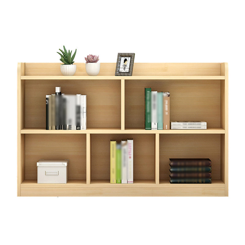 Closed Back Bookshelf Solid Wood Contemporary Style Natural Bookcase for Office 31.5"L x 9.4"W x 34.6"H Clearhalo 'Bookcases' 'Furniture' 'furniture_bookcases' 'kitchen' 'kitchen_bookcases' 'Living Room Furniture' 'Office Furniture' 4750640