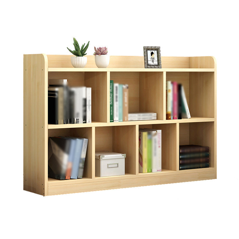 Closed Back Bookshelf Solid Wood Contemporary Style Natural Bookcase for Office Natural Clearhalo 'Bookcases' 'Furniture' 'furniture_bookcases' 'kitchen' 'kitchen_bookcases' 'Living Room Furniture' 'Office Furniture' 4750641