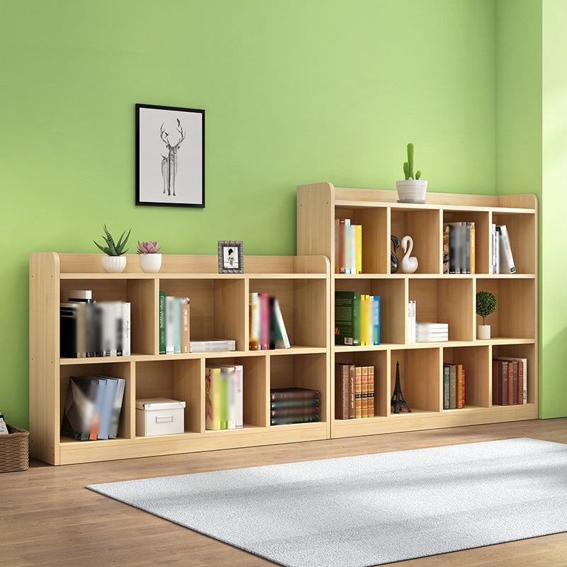 Closed Back Bookshelf Solid Wood Contemporary Style Natural Bookcase for Office Clearhalo 'Bookcases' 'Furniture' 'furniture_bookcases' 'kitchen' 'kitchen_bookcases' 'Living Room Furniture' 'Office Furniture' 4750642
