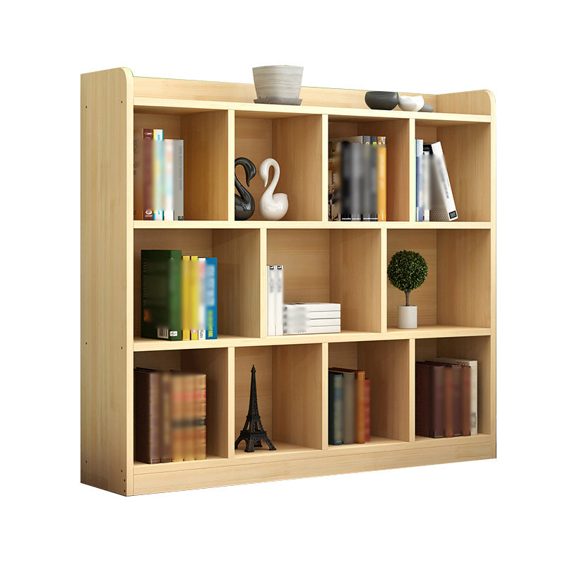 Closed Back Bookshelf Solid Wood Contemporary Style Natural Bookcase for Office Natural Clearhalo 'Bookcases' 'Furniture' 'furniture_bookcases' 'kitchen' 'kitchen_bookcases' 'Living Room Furniture' 'Office Furniture' 4750644