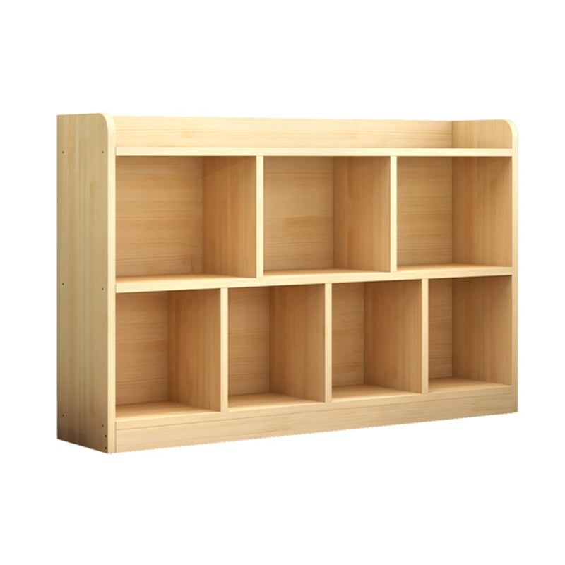 Closed Back Bookshelf Solid Wood Contemporary Style Natural Bookcase for Office Light Apricot Clearhalo 'Bookcases' 'Furniture' 'furniture_bookcases' 'kitchen' 'kitchen_bookcases' 'Living Room Furniture' 'Office Furniture' 4750645
