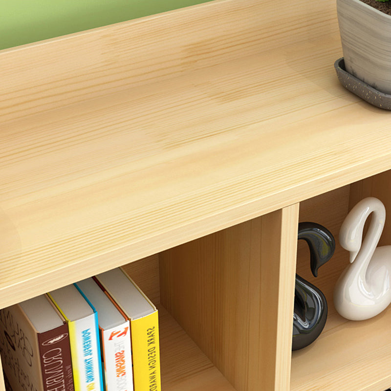 Closed Back Bookshelf Solid Wood Contemporary Style Natural Bookcase for Office Clearhalo 'Bookcases' 'Furniture' 'furniture_bookcases' 'kitchen' 'kitchen_bookcases' 'Living Room Furniture' 'Office Furniture' 4750647