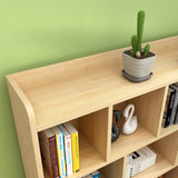 Closed Back Bookshelf Solid Wood Contemporary Style Natural Bookcase for Office Clearhalo 'Bookcases' 'Furniture' 'furniture_bookcases' 'kitchen' 'kitchen_bookcases' 'Living Room Furniture' 'Office Furniture' 4750649