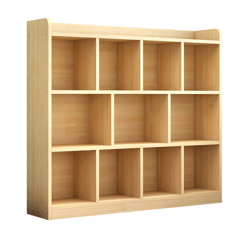 Closed Back Bookshelf Solid Wood Contemporary Style Natural Bookcase for Office Light Apricot Clearhalo 'Bookcases' 'Furniture' 'furniture_bookcases' 'kitchen' 'kitchen_bookcases' 'Living Room Furniture' 'Office Furniture' 4750650