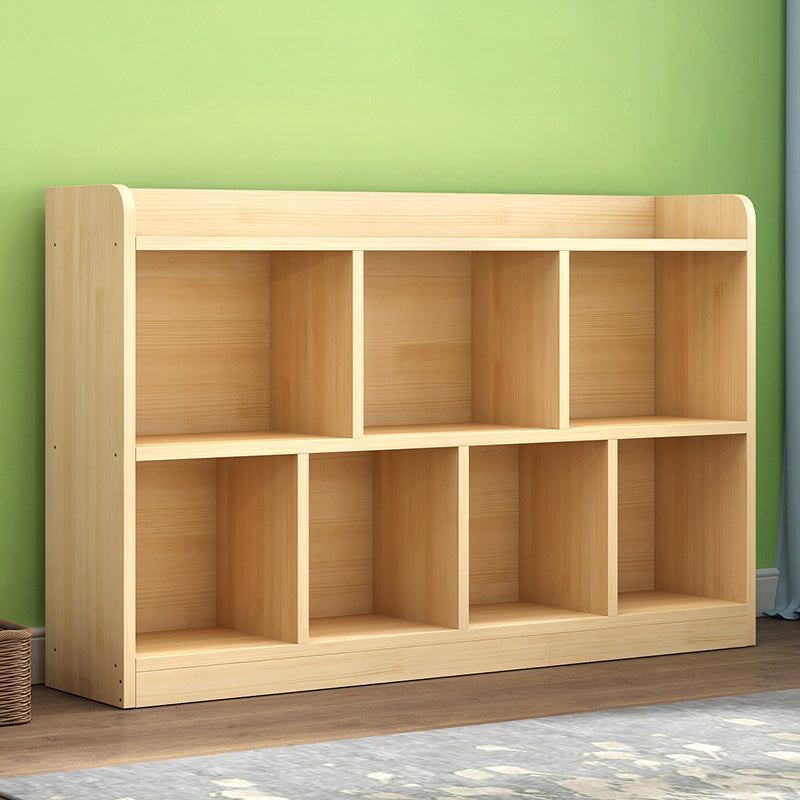 Closed Back Bookshelf Solid Wood Contemporary Style Natural Bookcase for Office Clearhalo 'Bookcases' 'Furniture' 'furniture_bookcases' 'kitchen' 'kitchen_bookcases' 'Living Room Furniture' 'Office Furniture' 4750651