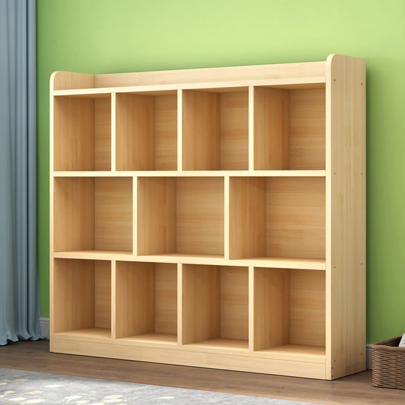 Closed Back Bookshelf Solid Wood Contemporary Style Natural Bookcase for Office Clearhalo 'Bookcases' 'Furniture' 'furniture_bookcases' 'kitchen' 'kitchen_bookcases' 'Living Room Furniture' 'Office Furniture' 4750652