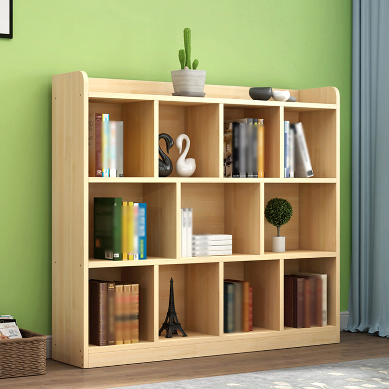 Closed Back Bookshelf Solid Wood Contemporary Style Natural Bookcase for Office Clearhalo 'Bookcases' 'Furniture' 'furniture_bookcases' 'kitchen' 'kitchen_bookcases' 'Living Room Furniture' 'Office Furniture' 4750653