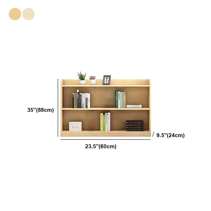 Closed Back Bookshelf Solid Wood Contemporary Style Natural Bookcase for Office Clearhalo 'Bookcases' 'Furniture' 'furniture_bookcases' 'kitchen' 'kitchen_bookcases' 'Living Room Furniture' 'Office Furniture' 4750655