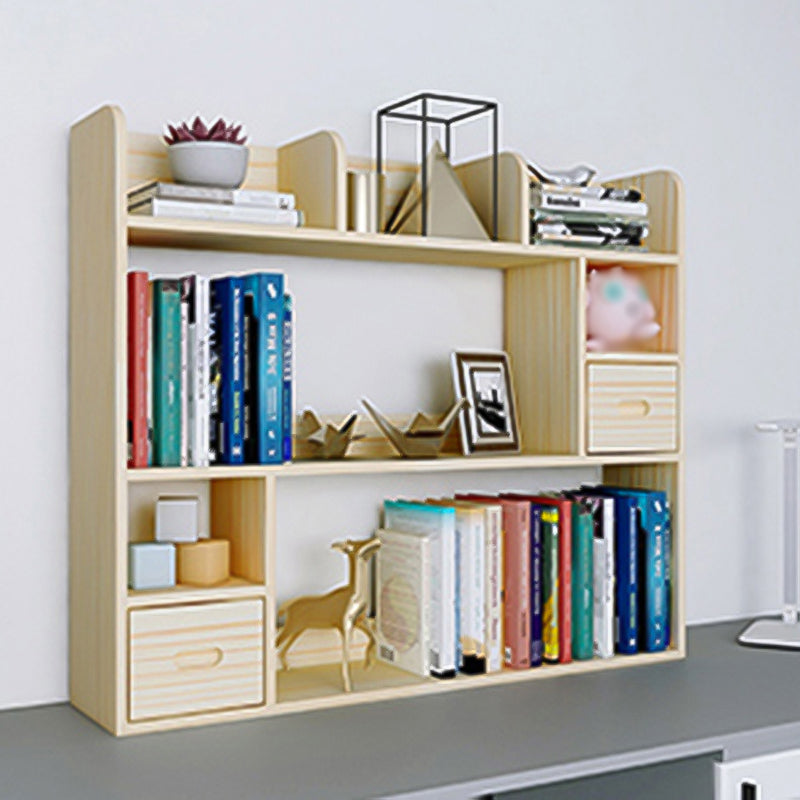 Natural Pine Wood Bookshelf Contemporary Horizontal Bookshelf Clearhalo 'Bookcases' 'furn' 'furn_bookcases' 'Furniture' 'furniture_bookcases' 'kitchen' 'kitchen_bookcases' 'Living Room Furniture' 'Office Furniture' 4750670