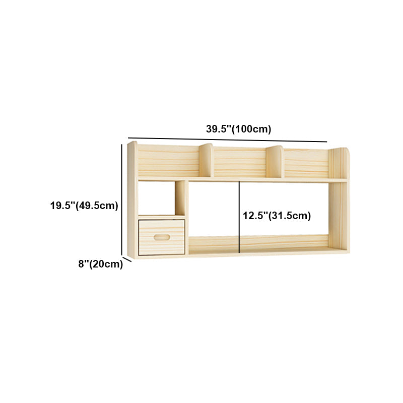 Natural Pine Wood Bookshelf Contemporary Horizontal Bookshelf Clearhalo 'Bookcases' 'furn' 'furn_bookcases' 'Furniture' 'furniture_bookcases' 'kitchen' 'kitchen_bookcases' 'Living Room Furniture' 'Office Furniture' 4750683