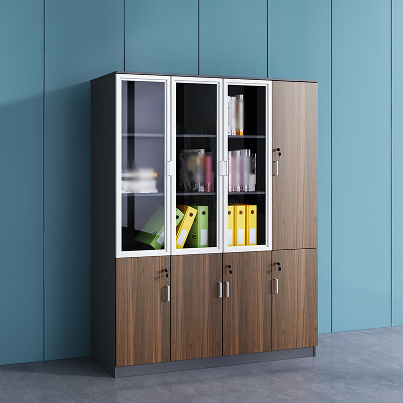 Contemporary Style Bookshelf for Home Office Study Room Bookcase with Door Clearhalo 'Bookcases' 'furn' 'furn_bookcases' 'Furniture' 'furniture_bookcases' 'kitchen' 'kitchen_bookcases' 'Living Room Furniture' 'Office Furniture' 4750688