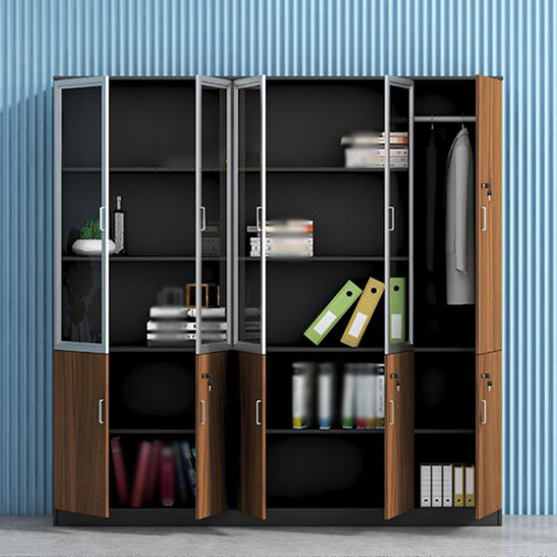Contemporary Style Bookshelf for Home Office Study Room Bookcase with Door Clearhalo 'Bookcases' 'furn' 'furn_bookcases' 'Furniture' 'furniture_bookcases' 'kitchen' 'kitchen_bookcases' 'Living Room Furniture' 'Office Furniture' 4750700