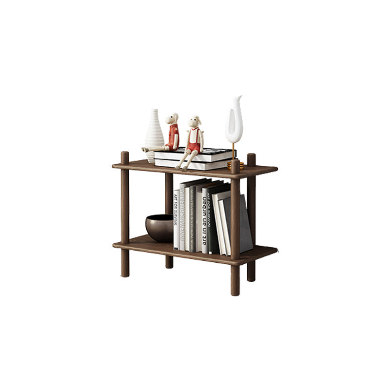 Modern Style Open Bookshelf Solid Wood Etagere Shelf Bookcase for Home 23.6"L x 11.8"W x 19.7"H Walnut Clearhalo 'Bookcases' 'furn' 'furn_bookcases' 'Furniture' 'furniture_bookcases' 'kitchen' 'kitchen_bookcases' 'Living Room Furniture' 'Office Furniture' 4750705