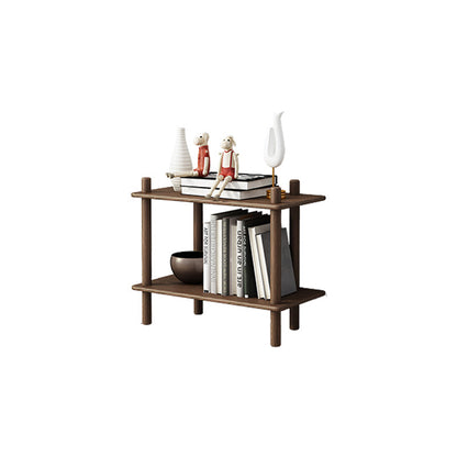 Modern Style Open Bookshelf Solid Wood Etagere Shelf Bookcase for Home 23.6"L x 11.8"W x 19.7"H Walnut Clearhalo 'Bookcases' 'furn' 'furn_bookcases' 'Furniture' 'furniture_bookcases' 'kitchen' 'kitchen_bookcases' 'Living Room Furniture' 'Office Furniture' 4750705