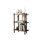 Modern Style Open Bookshelf Solid Wood Etagere Shelf Bookcase for Home 31.5"L x 11.8"W x 32.1"H Walnut Clearhalo 'Bookcases' 'furn' 'furn_bookcases' 'Furniture' 'furniture_bookcases' 'kitchen' 'kitchen_bookcases' 'Living Room Furniture' 'Office Furniture' 4750711