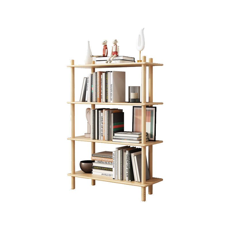 Modern Style Open Bookshelf Solid Wood Etagere Shelf Bookcase for Home 31.5"L x 11.8"W x 44.5"H Natural Clearhalo 'Bookcases' 'furn' 'furn_bookcases' 'Furniture' 'furniture_bookcases' 'kitchen' 'kitchen_bookcases' 'Living Room Furniture' 'Office Furniture' 4750712