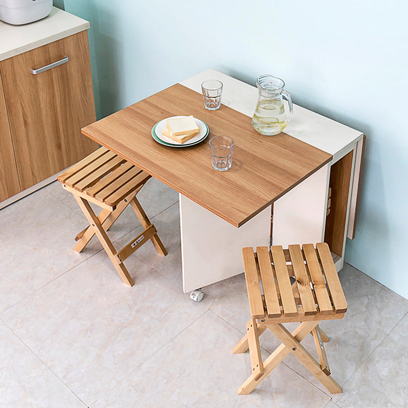 Modern 1/2/3/4/5/6/7 Pieces Foldable Dinette Set Engineered Wood Dining Table Set 3 Pieces: Table, 2 Chairs Clearhalo 'Dining Room Sets' 'Dining Tables & Seating' 'dining_room_set' 'Furniture' 'furniture_dining_room_set' 'Kitchen & Dining Furniture' 4751378