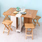 Modern 1/2/3/4/5/6/7 Pieces Foldable Dinette Set Engineered Wood Dining Table Set 5 Pieces: Table, 4 Chairs Clearhalo 'Dining Room Sets' 'Dining Tables & Seating' 'dining_room_set' 'Furniture' 'furniture_dining_room_set' 'Kitchen & Dining Furniture' 4751379