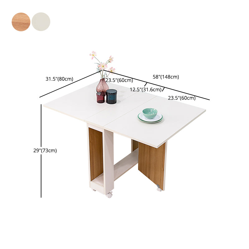 Modern 1/2/3/4/5/6/7 Pieces Foldable Dinette Set Engineered Wood Dining Table Set Clearhalo 'Dining Room Sets' 'Dining Tables & Seating' 'dining_room_set' 'Furniture' 'furniture_dining_room_set' 'Kitchen & Dining Furniture' 4751392