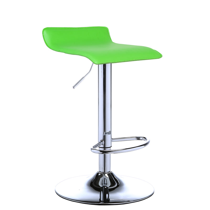 Contemporary PU Leather Swivel Barstool Indoor Bar Stool with Low Back Green 1 Piece Clearhalo 'Bar Furniture' 'Bar Stools' 'bar_stools' 'furn' 'furn_bar_stools' 'Furniture' 'furniture_bar_stools' 'Kitchen & Dining Furniture' 4757297