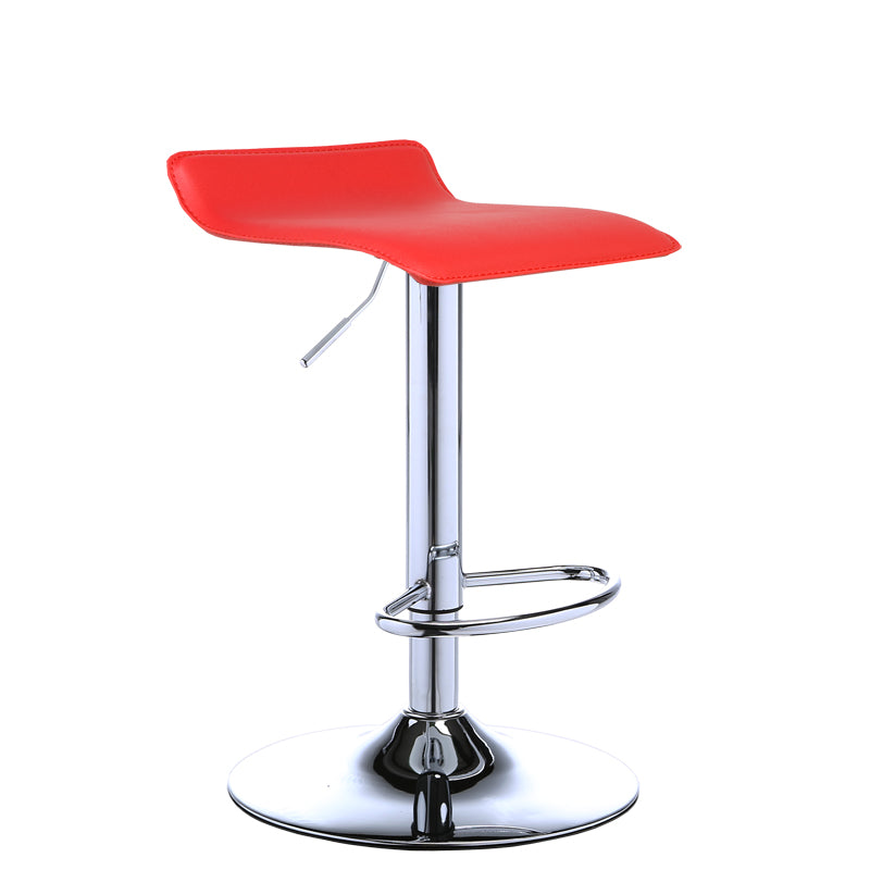 Contemporary PU Leather Swivel Barstool Indoor Bar Stool with Low Back Red 1 Piece Clearhalo 'Bar Furniture' 'Bar Stools' 'bar_stools' 'furn' 'furn_bar_stools' 'Furniture' 'furniture_bar_stools' 'Kitchen & Dining Furniture' 4757299