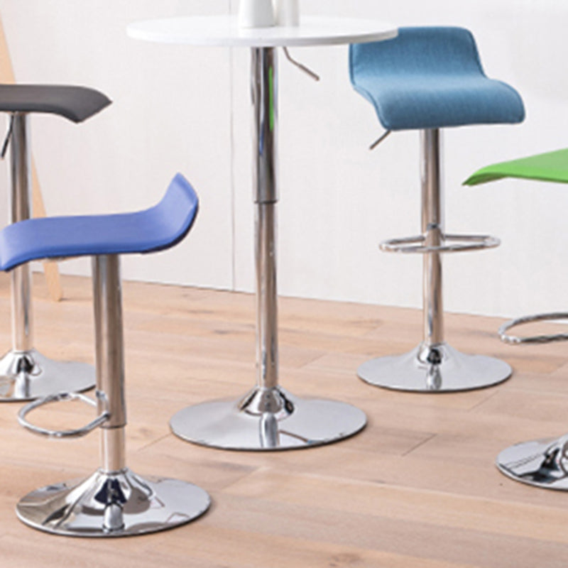 Contemporary PU Leather Swivel Barstool Indoor Bar Stool with Low Back Clearhalo 'Bar Furniture' 'Bar Stools' 'bar_stools' 'furn' 'furn_bar_stools' 'Furniture' 'furniture_bar_stools' 'Kitchen & Dining Furniture' 4757300