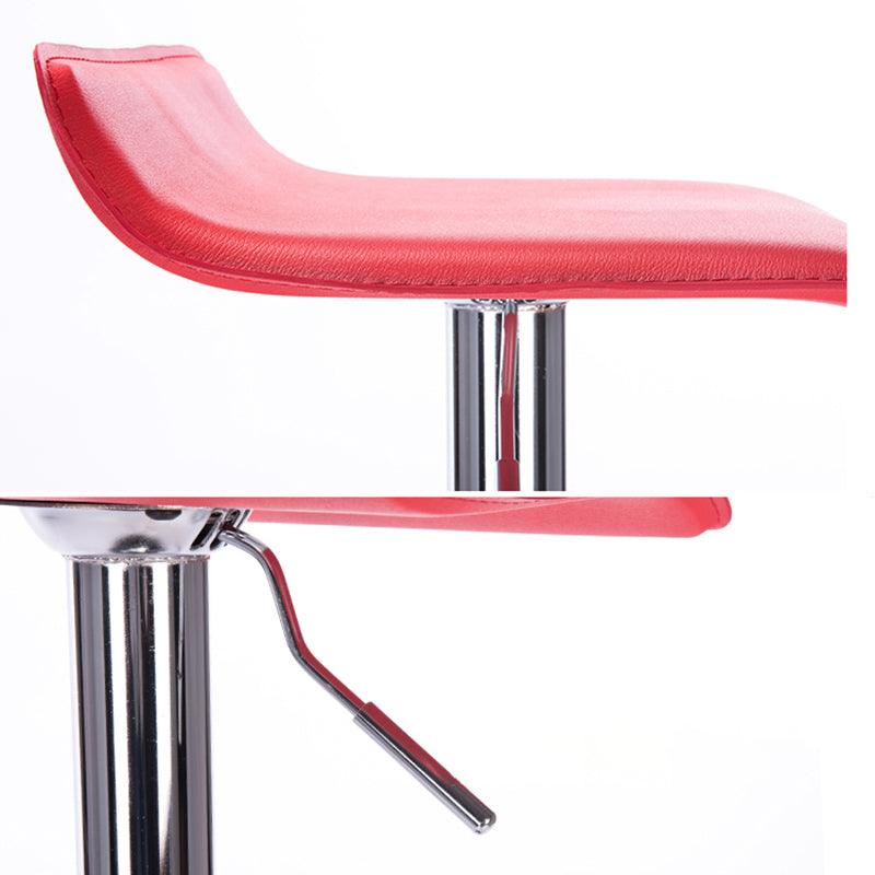 Contemporary PU Leather Swivel Barstool Indoor Bar Stool with Low Back Clearhalo 'Bar Furniture' 'Bar Stools' 'bar_stools' 'furn' 'furn_bar_stools' 'Furniture' 'furniture_bar_stools' 'Kitchen & Dining Furniture' 4757302
