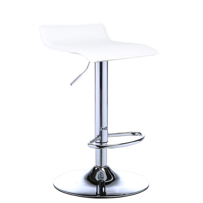 Contemporary PU Leather Swivel Barstool Indoor Bar Stool with Low Back White 1 Piece Clearhalo 'Bar Furniture' 'Bar Stools' 'bar_stools' 'furn' 'furn_bar_stools' 'Furniture' 'furniture_bar_stools' 'Kitchen & Dining Furniture' 4757303