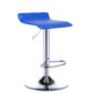 Contemporary PU Leather Swivel Barstool Indoor Bar Stool with Low Back Blue 1 Piece Clearhalo 'Bar Furniture' 'Bar Stools' 'bar_stools' 'furn' 'furn_bar_stools' 'Furniture' 'furniture_bar_stools' 'Kitchen & Dining Furniture' 4757306