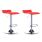 Contemporary PU Leather Swivel Barstool Indoor Bar Stool with Low Back Red 2 Piece Set Clearhalo 'Bar Furniture' 'Bar Stools' 'bar_stools' 'furn' 'furn_bar_stools' 'Furniture' 'furniture_bar_stools' 'Kitchen & Dining Furniture' 4757308