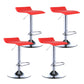 Contemporary PU Leather Swivel Barstool Indoor Bar Stool with Low Back Red 4 Piece Set Clearhalo 'Bar Furniture' 'Bar Stools' 'bar_stools' 'furn' 'furn_bar_stools' 'Furniture' 'furniture_bar_stools' 'Kitchen & Dining Furniture' 4757314