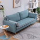 Modern Wood Legs Fabric Sofa Standard Square Arm Loose Back Sofa Blue Clearhalo 'furn' 'furn_sofas' 'Furniture' 'furniture_sofas' 'kitchen' 'kitchen_sofas' 'Living Room Furniture' 'Sofa' 'sofas' 4757934