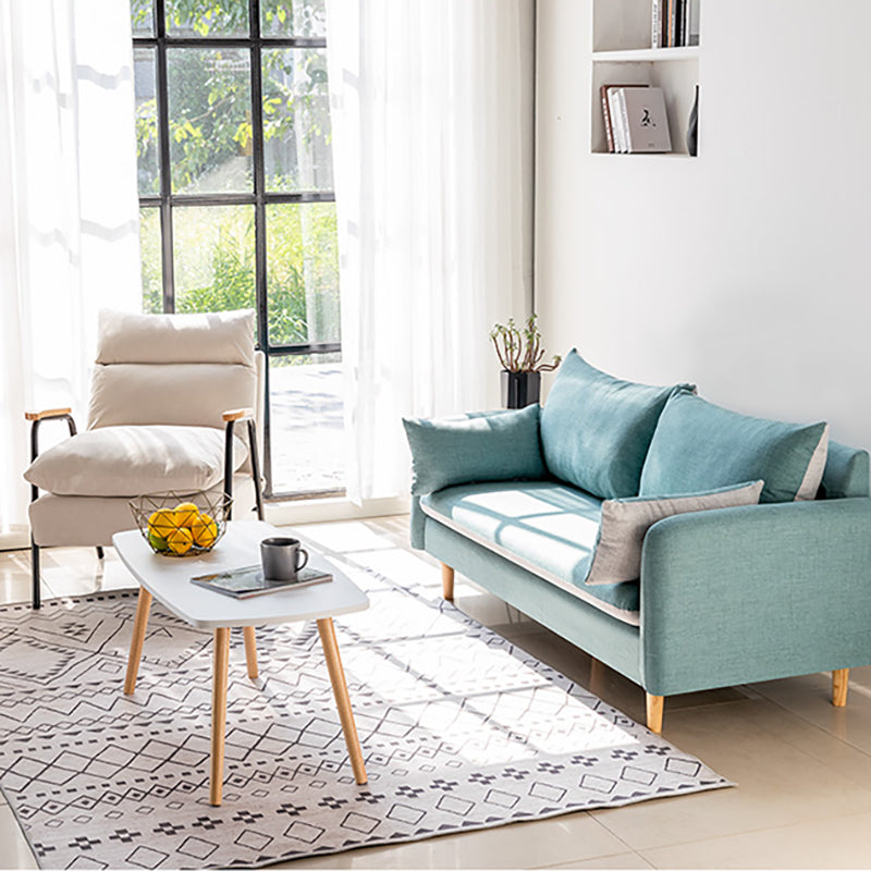 Modern Wood Legs Fabric Sofa Standard Square Arm Loose Back Sofa Clearhalo 'furn' 'furn_sofas' 'Furniture' 'furniture_sofas' 'kitchen' 'kitchen_sofas' 'Living Room Furniture' 'Sofa' 'sofas' 4757935