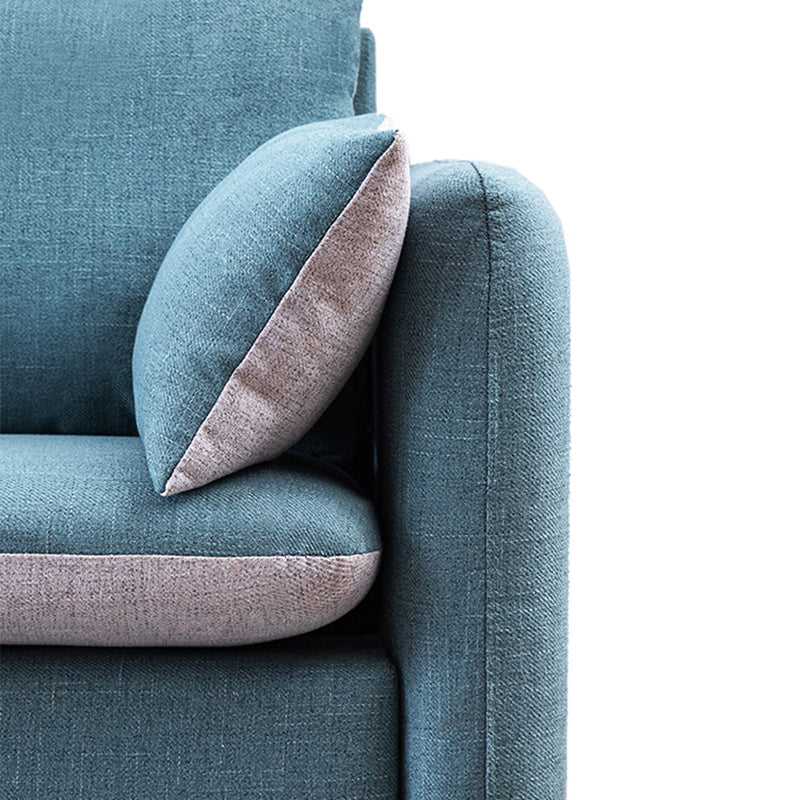 Modern Wood Legs Fabric Sofa Standard Square Arm Loose Back Sofa Clearhalo 'furn' 'furn_sofas' 'Furniture' 'furniture_sofas' 'kitchen' 'kitchen_sofas' 'Living Room Furniture' 'Sofa' 'sofas' 4757939