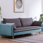 Modern Wood Legs Fabric Sofa Standard Square Arm Loose Back Sofa Blue Gray Clearhalo 'furn' 'furn_sofas' 'Furniture' 'furniture_sofas' 'kitchen' 'kitchen_sofas' 'Living Room Furniture' 'Sofa' 'sofas' 4757943