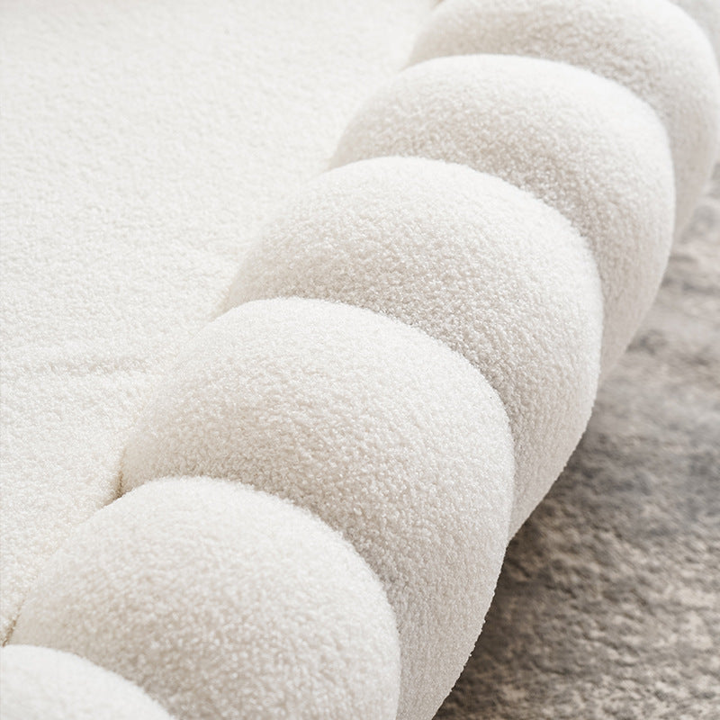 Modern Solid Color Curved Sofa with Sloped Arms for Bedroom Living Room Clearhalo 'furn' 'furn_sofas' 'Furniture' 'furniture_sofas' 'kitchen' 'kitchen_sofas' 'Living Room Furniture' 'Sofa' 'sofas' 4757964