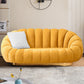 Modern Solid Color Curved Sofa with Sloped Arms for Bedroom Living Room Yellow Clearhalo 'furn' 'furn_sofas' 'Furniture' 'furniture_sofas' 'kitchen' 'kitchen_sofas' 'Living Room Furniture' 'Sofa' 'sofas' 4757965
