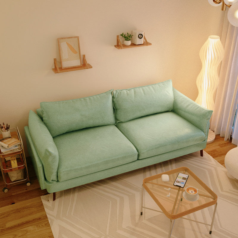 Contemporary Sewn Pillow Back Sofa with Pillow Top Arm for Apartment Green Clearhalo 'furn' 'furn_sofas' 'Furniture' 'furniture_sofas' 'kitchen' 'kitchen_sofas' 'Living Room Furniture' 'Sofa' 'sofas' 4757975