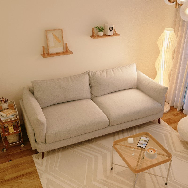 Contemporary Sewn Pillow Back Sofa with Pillow Top Arm for Apartment Grey Clearhalo 'furn' 'furn_sofas' 'Furniture' 'furniture_sofas' 'kitchen' 'kitchen_sofas' 'Living Room Furniture' 'Sofa' 'sofas' 4757985