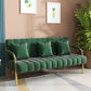 Contemporary Glam Velvet Sofa with Tuxedo Arm 58' Wide 72' High Blackish Green Clearhalo 'furn' 'furn_sofas' 'Furniture' 'furniture_sofas' 'kitchen' 'kitchen_sofas' 'Living Room Furniture' 'Sofa' 'sofas' 4758001