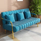 Contemporary Glam Gold Frame Sofa with Sewn Pillow Back for Bonus Room Sky Blue Clearhalo 'furn' 'furn_sofas' 'Furniture' 'furniture_sofas' 'kitchen' 'kitchen_sofas' 'Living Room Furniture' 'Sofa' 'sofas' 4758008