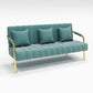 Contemporary Glam Gold Frame Sofa with Sewn Pillow Back for Bonus Room Clearhalo 'furn' 'furn_sofas' 'Furniture' 'furniture_sofas' 'kitchen' 'kitchen_sofas' 'Living Room Furniture' 'Sofa' 'sofas' 4758015