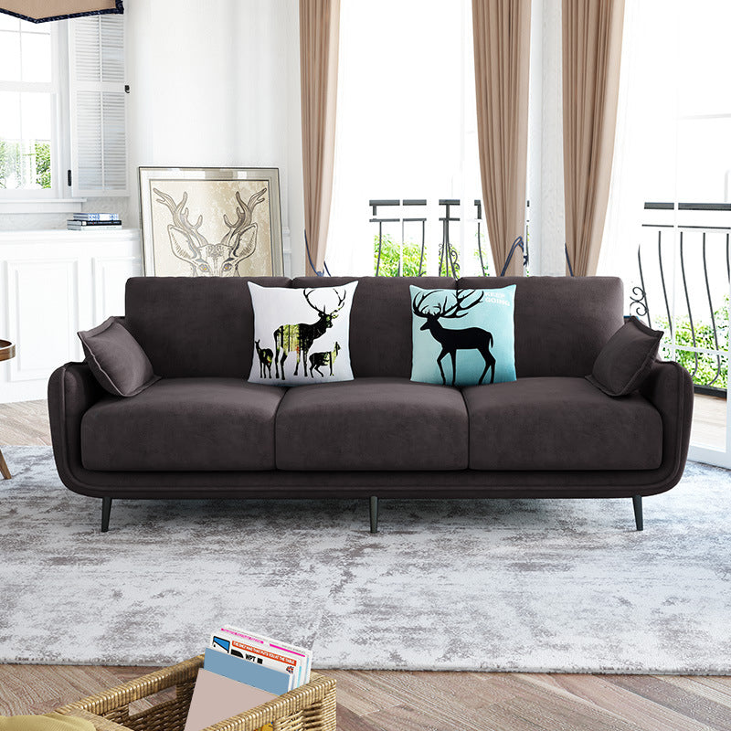 Pure Color Sofa Flared Arm Slipcovered Sofa for Room and Home Coffee Clearhalo 'furn' 'furn_sofas' 'Furniture' 'furniture_sofas' 'kitchen' 'kitchen_sofas' 'Living Room Furniture' 'Sofa' 'sofas' 4758029