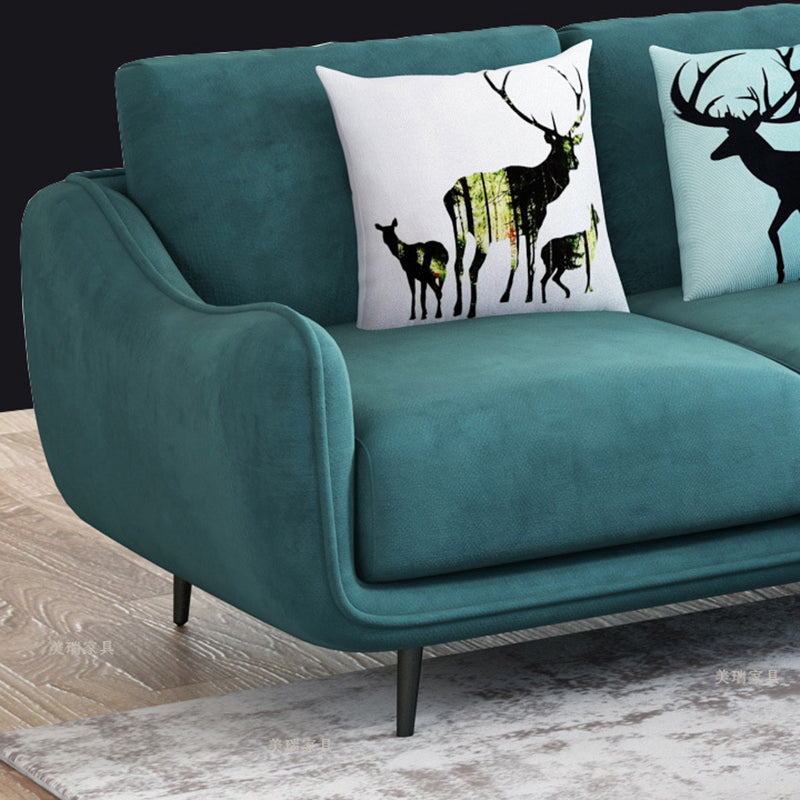 Pure Color Sofa Flared Arm Slipcovered Sofa for Room and Home Clearhalo 'furn' 'furn_sofas' 'Furniture' 'furniture_sofas' 'kitchen' 'kitchen_sofas' 'Living Room Furniture' 'Sofa' 'sofas' 4758032