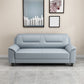 Pillow Top Arm Sofa 55.12"/70.87" W Faux Leather 3-Seat Loveseat Sky Blue Clearhalo 'furn' 'furn_sofas' 'Furniture' 'furniture_sofas' 'kitchen' 'kitchen_sofas' 'Living Room Furniture' 'Sofa' 'sofas' 4758038