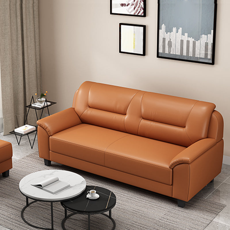 Pillow Top Arm Sofa 55.12"/70.87" W Faux Leather 3-Seat Loveseat Clearhalo 'furn' 'furn_sofas' 'Furniture' 'furniture_sofas' 'kitchen' 'kitchen_sofas' 'Living Room Furniture' 'Sofa' 'sofas' 4758042